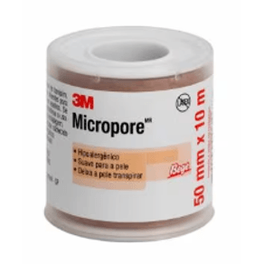 Fita Hipoalergênica MICROPORE BEGE 50mm x 10m - 3M